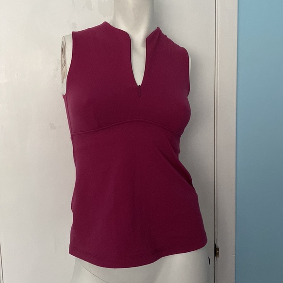 LULULEMON Front Zipper Mock-Neck Workout Training Tank Top size 6 - Picture 2 of 5